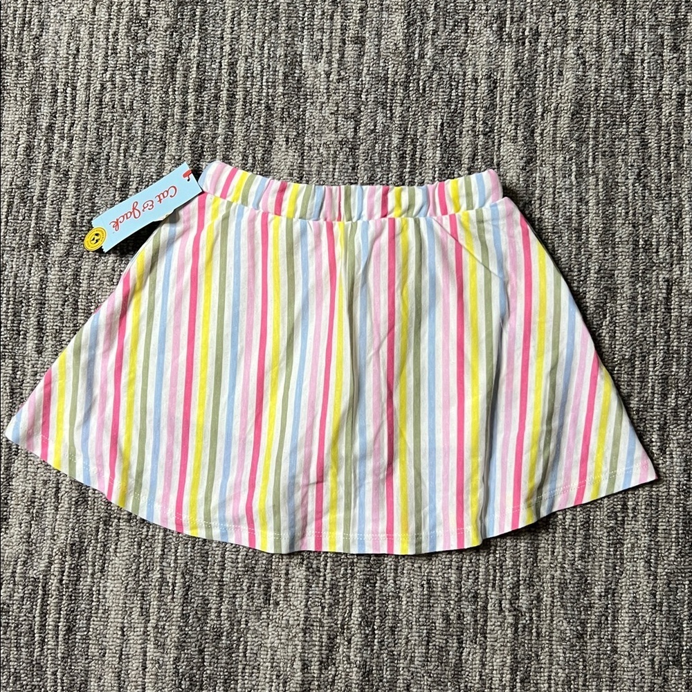 Cat & Jack Striped and Pink Shorts and Skirt Set Size 5T - Picture 3 of 5